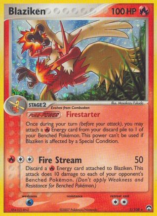 Blaziken (5)/108 Holo Rare Reverse Holofoil