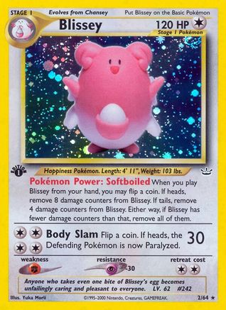 Blissey (2)/64 Holo Rare 1st Edition Holofoil
