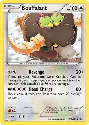 Bouffalant (107)/113 Uncommon Reverse Holofoil