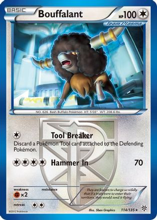 Bouffalant (Team Plasma) (114)/135 Rare Reverse Holofoil