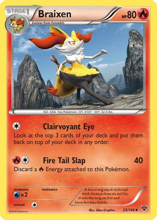 Braixen (25)/146 Uncommon Reverse Holofoil