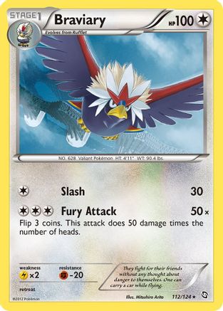 Braviary (112)/124 Rare Reverse Holofoil