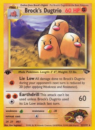 Brock's Dugtrio (22)/132 Rare Unlimited