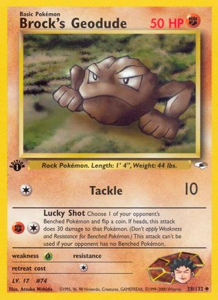 Brock's Geodude (38) (38)/132 Uncommon 1st Edition