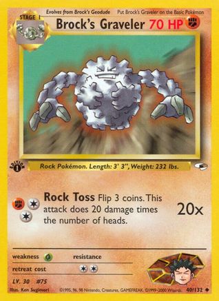 Brock's Graveler (40)/132 Uncommon 1st Edition
