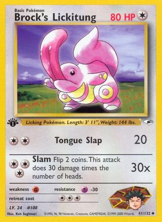 Brock's Lickitung (41)/132 Uncommon 1st Edition
