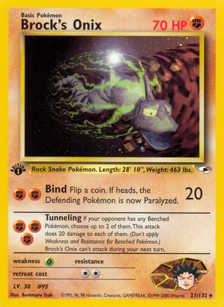 Brock's Onix (21) (21)/132 Rare 1st Edition