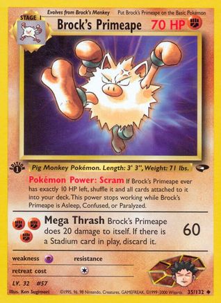 Brock's Primeape (35)/132 Uncommon Unlimited