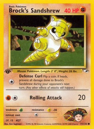 Brock's Sandshrew (71) (71)/132 Common 1st Edition