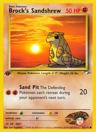 Brock's Sandshrew (72) (72)/132 Common 1st Edition