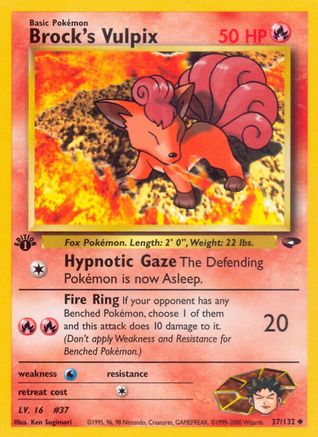 Brock's Vulpix (37)/132 Uncommon 1st Edition