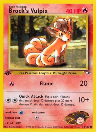 Brock's Vulpix (73)/132 Common 1st Edition