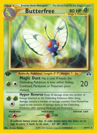 Butterfree (19)/75 Rare 1st Edition