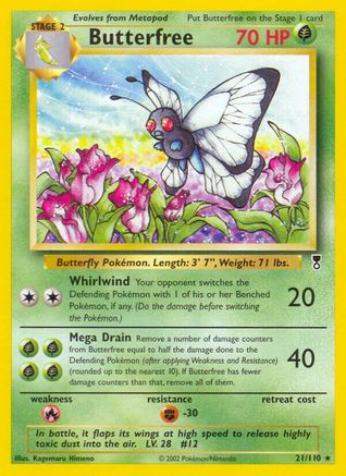 Butterfree (21)/110 Rare Reverse Holofoil
