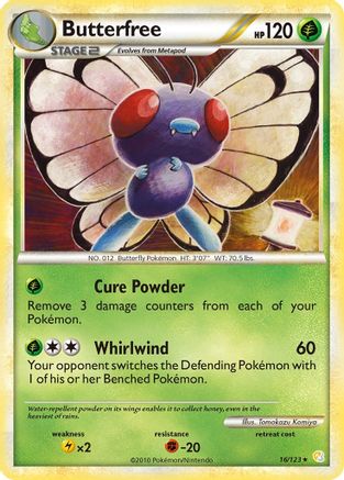 Butterfree (16)/123 Rare Reverse Holofoil