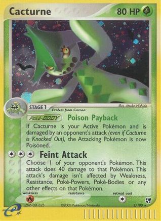 Cacturne (2)/100 Holo Rare Reverse Holofoil