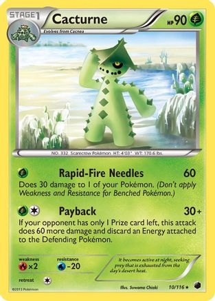 Cacturne (10)/116 Rare Reverse Holofoil