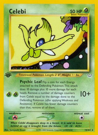 Celebi (16) (16)/64 Rare 1st Edition