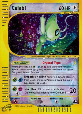 Celebi (145)/144 Secret Rare Reverse Holofoil