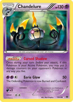 Chandelure (Secret) (101)/99 Secret Rare Holofoil