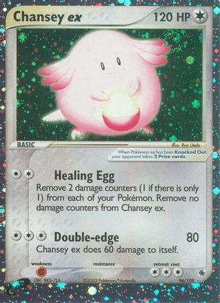 Chansey ex (96)/109 Ultra Rare Holofoil