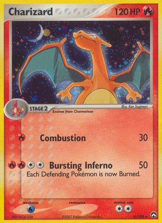 Charizard (6)/108 Holo Rare Reverse Holofoil