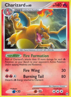 Lightly Played Charizard (1)/99 Holofoil (Cabinet-LP)