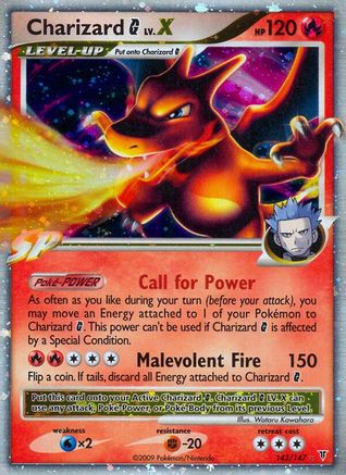 Lightly Played Charizard G Lv.X (143)/147 Ultra Rare Holofoil (Cabinet-LP)
