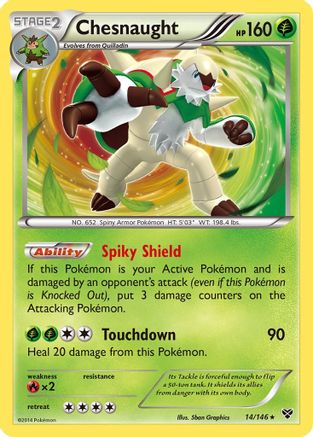 Chesnaught (14)/146 Holo Rare Reverse Holofoil
