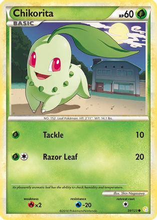 Chikorita (59)/123 Common Reverse Holofoil