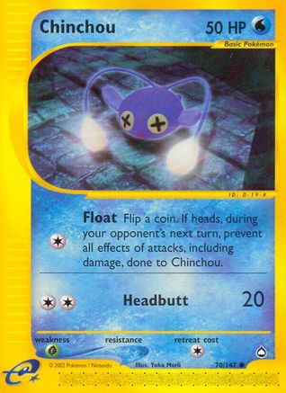 Chinchou (70) (70)/147 Common Reverse Holofoil