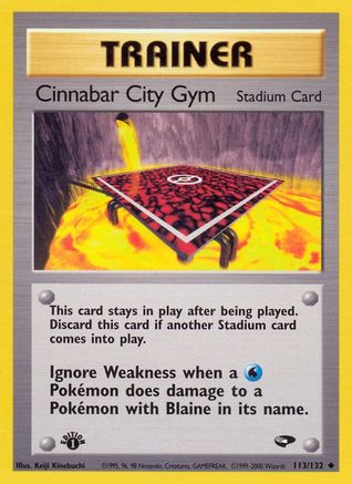 Cinnabar City Gym (113)/132 Uncommon 1st Edition