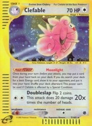 Clefable (7) (7)/165 Holo Rare Reverse Holofoil