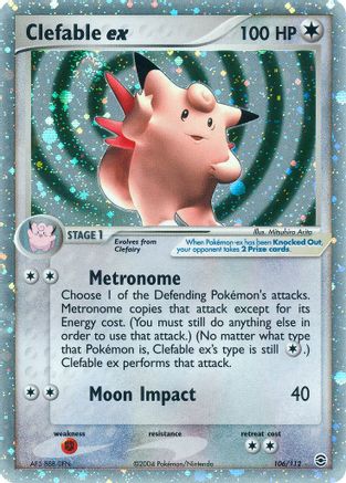 Clefable ex (106)/112 Ultra Rare Holofoil