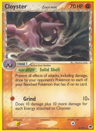 Cloyster (Delta Species) (14)/101 Rare Reverse Holofoil