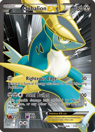 Cobalion EX (133 Full Art) (133)/135 Ultra Rare Holofoil