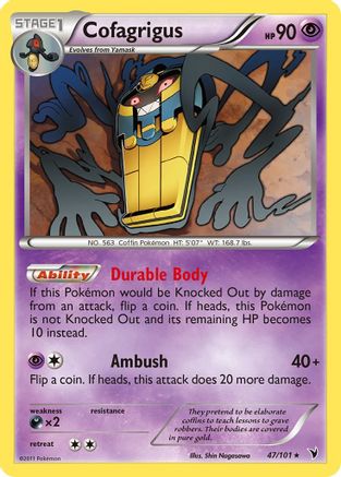 Cofagrigus (47) (47)/101 Rare Reverse Holofoil