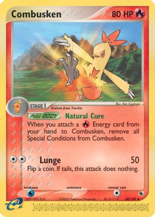 Combusken - 28/109 (28)/109 Uncommon Reverse Holofoil