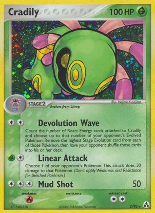Cradily (3)/92 Holo Rare Holofoil