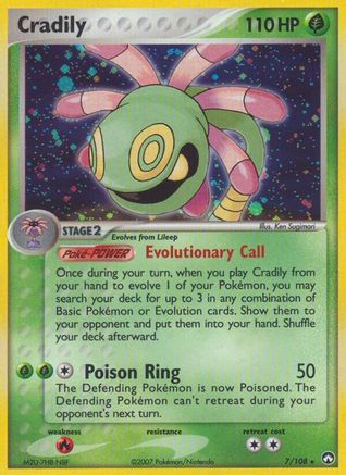Cradily (7)/108 Holo Rare Reverse Holofoil