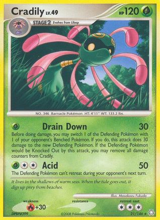 Cradily (21)/146 Rare Reverse Holofoil