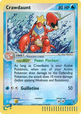 Crawdaunt - 3/97 (3)/97 Holo Rare Reverse Holofoil