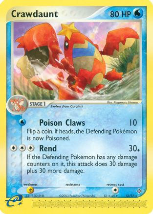 Crawdaunt - 13/97 (13)/97 Rare Reverse Holofoil