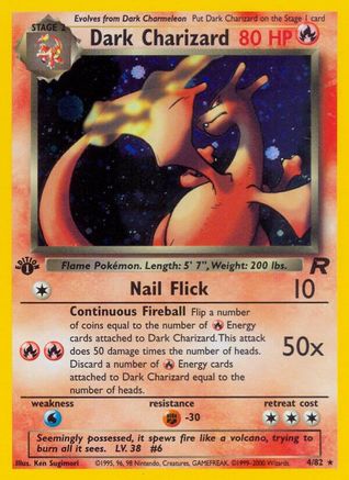 Dark Charizard (4) (4)/82 Holo Rare 1st Edition Holofoil