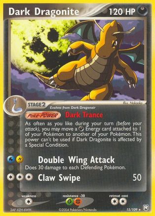 Dark Dragonite (15)/109 Rare Reverse Holofoil