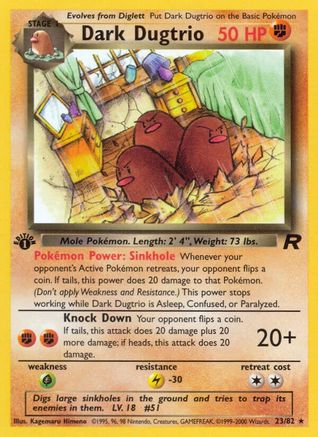 Dark Dugtrio (23) (23)/82 Rare 1st Edition