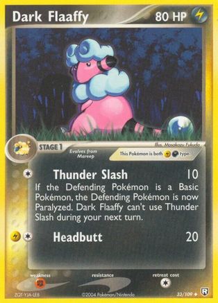 Dark Flaaffy (33)/109 Uncommon Reverse Holofoil