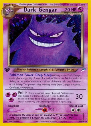 Dark Gengar (6)/105 Holo Rare Unlimited Holofoil