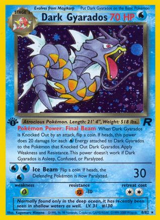 Dark Gyarados (8) (8)/82 Holo Rare 1st Edition Holofoil