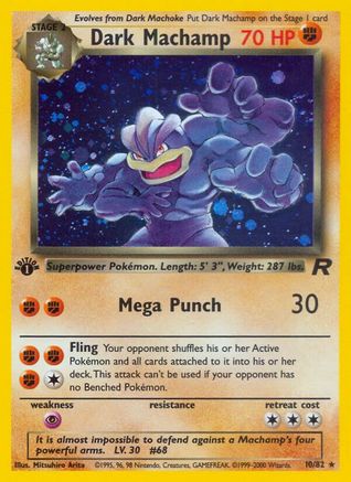 Dark Machamp (10) (10)/82 Holo Rare 1st Edition Holofoil
